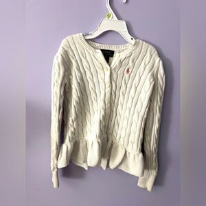 Polo by Ralph Lauren Women's Ivory Cable Knit Cardigan